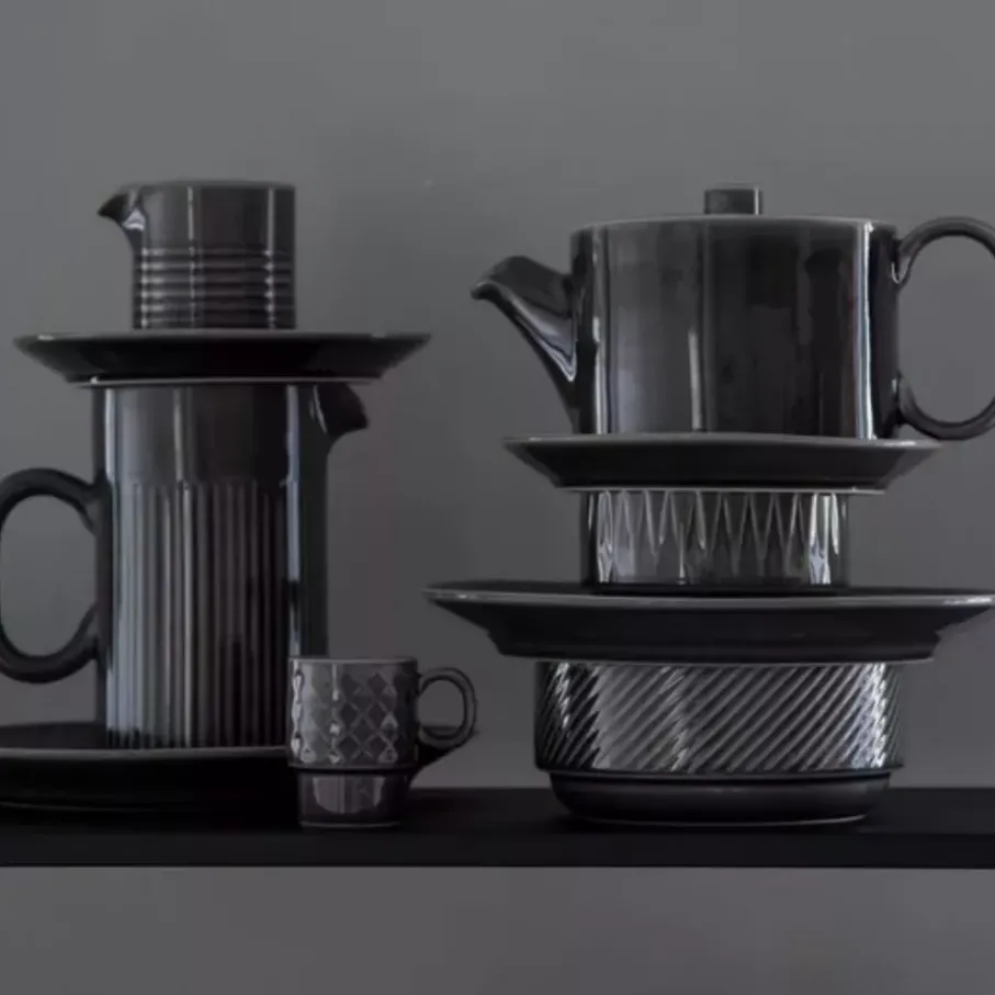 Zestaw 4 filiżanek do espresso SAGAFORM COFFE & MORE szary