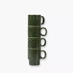 Zestaw 4 filiżanek do espresso SAGAFORM COFFE & MORE zielony