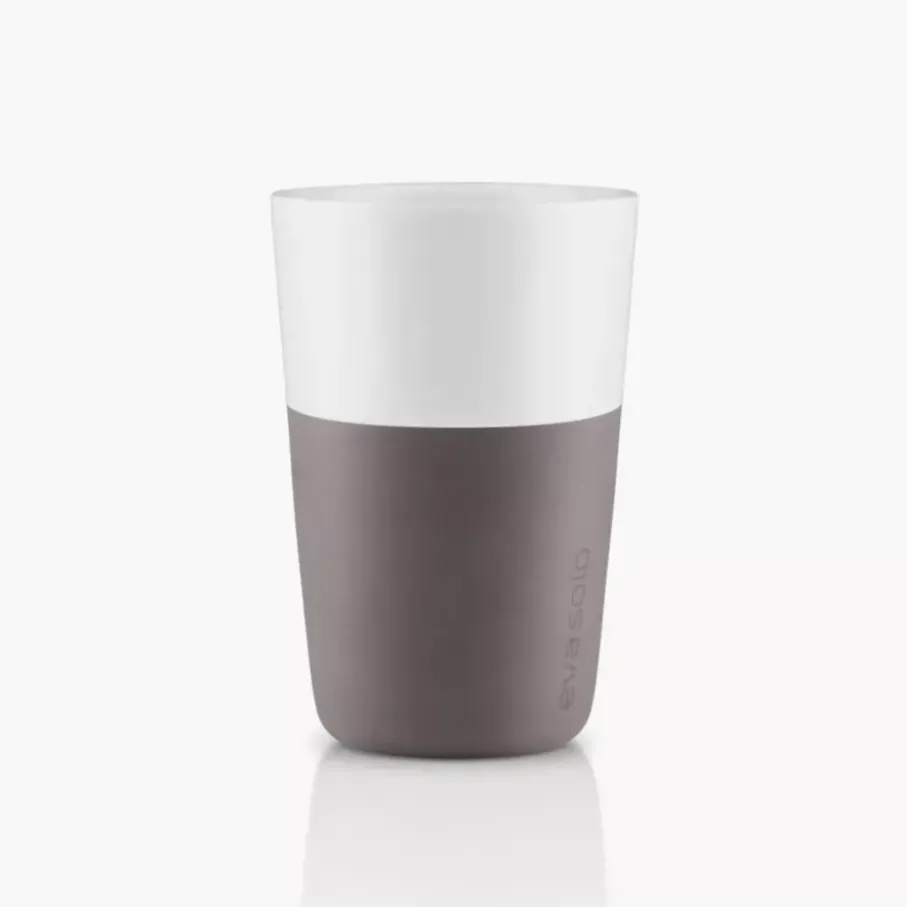 Zestaw 2 filiżanek do latte EVASOLO 360ml Elephant Grey