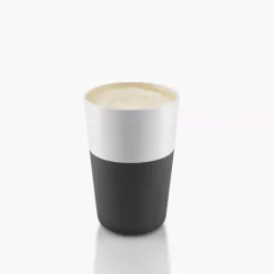 Zestaw 2 filiżanek do latte EVASOLO 360ml Carbon Black