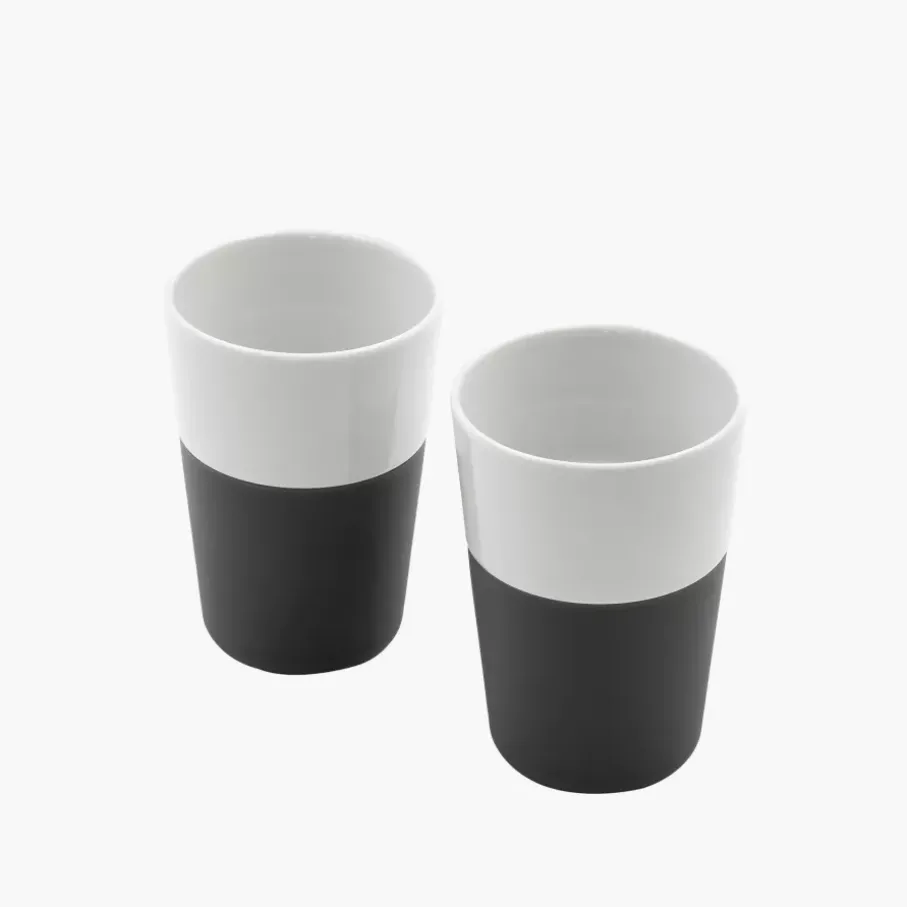 Zestaw 2 filiżanek do latte EVASOLO 360ml Carbon Black