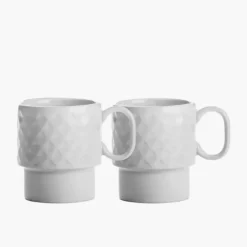 Zestaw 2 kubków 300ml SAGAFORM COFFE & MORE biały