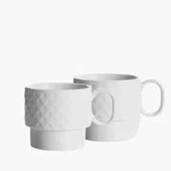 Zestaw 2 kubków 500ml SAGAFORM COFFE & MORE biały