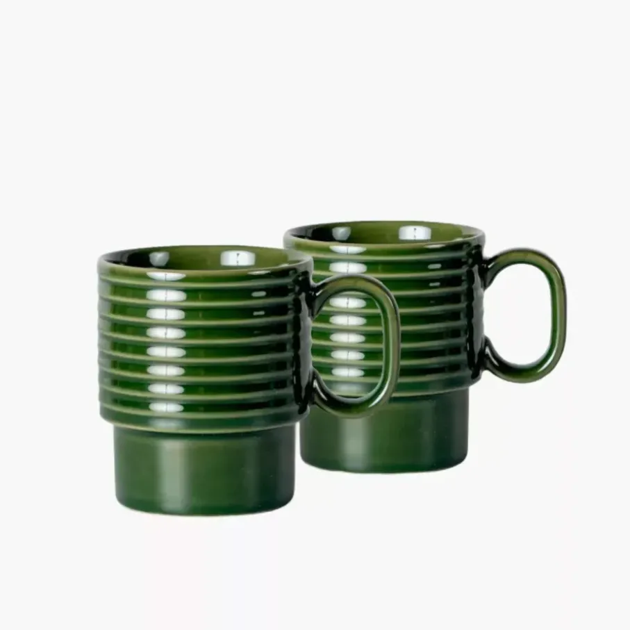Zestaw 2 kubków 300ml SAGAFORM COFFE & MORE zielony