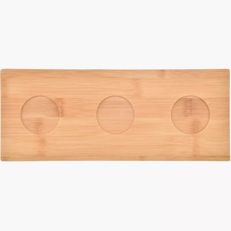 Zestaw miseczek z podstawką DUKA BAMBOO 3 sztuki białe porcelana