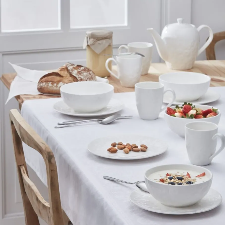 Zestaw śniadaniowy różyczki DUKA SARA 12 elementów porcelana