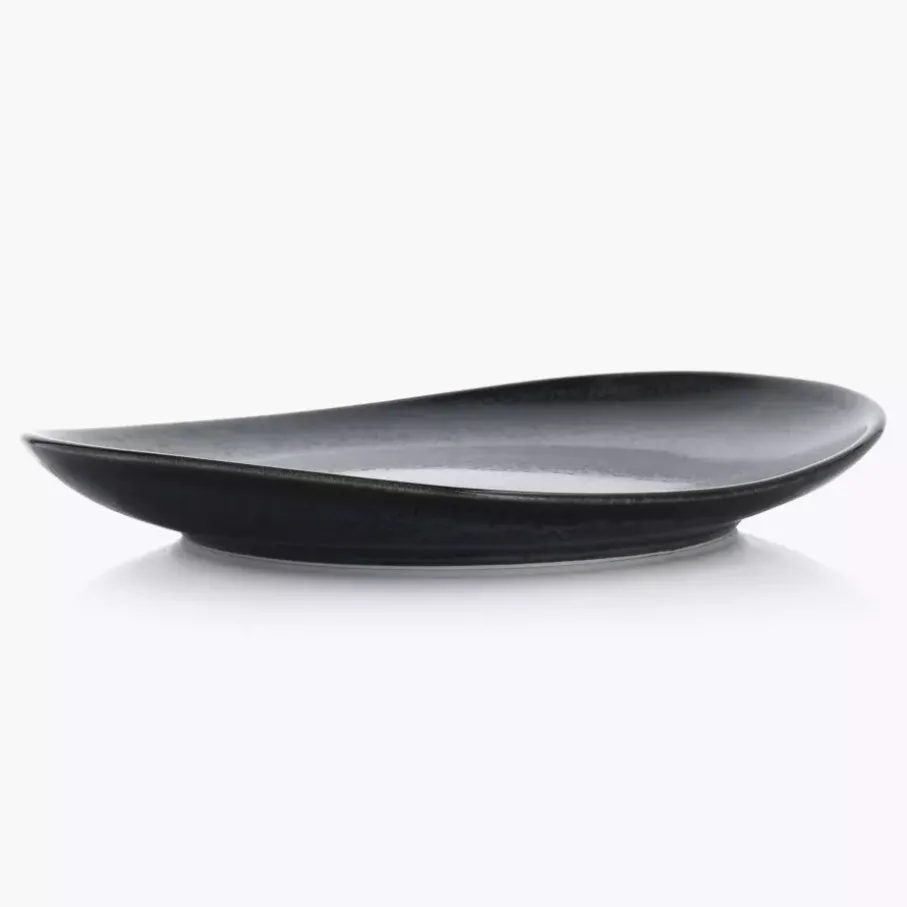 Zestaw obiadowy TIME BLACK 12 el. grafitowy porcelanowy